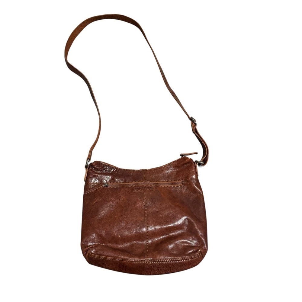 Spikes and Sparrow Messenger Bag Cognac Leather Satchel Crossbody Academia - Picture 7 of 7